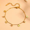 Titanium Steel Water Drop Bear Clip Heart Diamond Women's Light Luxury Stainless Steel Electroplated Pendant Bracelet