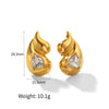 Titanium Steel Water Drop Earrings For Women Light Luxury Highend Diamond Studded