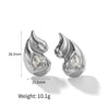 Titanium Steel Water Drop Earrings For Women Light Luxury Highend Diamond Studded