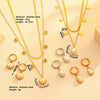 Titanium Steel Water Drop Shell Double Layer Necklace With Love Bell Pattern Jewelry