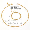 Titanium Steel Wave Bead Jewelry Set With Flower Pattern For Women Include Necklace Bracelet Anklet