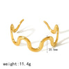 Titanium Steel Wave Bracelet Women's Fashion Simple Electroplated