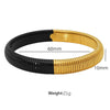 316L Stainless Steel Wide Face Elastic Snake Bone Hip Hop Style Bracelet With Electroplating