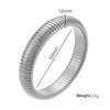 316L Stainless Steel Wide Surface Elastic Snake Bone Bracelet With Exotic Style And Electroplating Treatment