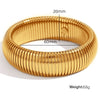 316L Stainless Steel Wide Surface Elastic Snake Bone Bracelet With Exotic Style And Electroplating Treatment