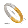 316L Stainless Steel Wide Surface Elastic Snake Bone Bracelet With Exotic Style And Electroplating Treatment