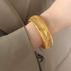316L Stainless Steel Wide Thick Ring And Bracelet Fashion Ol Geometric Electroplated For Women