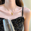 Titanium Steel Women's Animal Zodiac Diamond Set Pendant Necklace