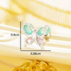 Titanium Steel Women's Animals Style Inlaid Zircon Butterfly Earrings