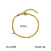 Titanium Steel Women's Anklet Geometric Blade Chain Light Luxury Allmatch