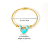 Titanium Steel Women's Bracelet With Devil's Eye And Heart Shape Design Electroplated
