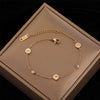 Titanium Steel Women's Bracelet With Geometric Design And Electroplating Treatment