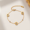 Titanium Steel Women's Bracelet With Geometric Design And Electroplating Treatment