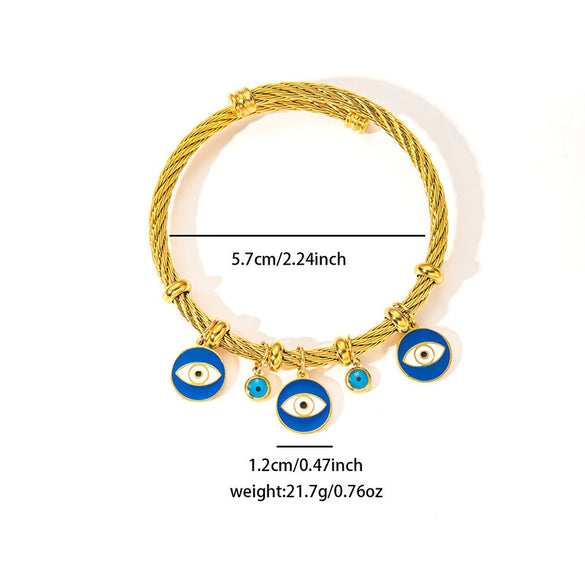 Titanium Steel Women's Bracelet With Heart Shape Pattern And Vacuum Plating