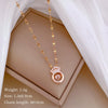 Titanium Steel Women's Cartoon Geometric Diamond Necklace With Copper Pendant