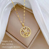 Titanium Steel Women's Cartoon Geometric Diamond Necklace With Copper Pendant