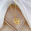 Titanium Steel Women's Cartoon Geometric Diamond Necklace With Copper Pendant