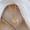 Titanium Steel Women's Cartoon Geometric Diamond Necklace With Copper Pendant