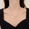 Titanium Steel Women's Color Changing Planet Necklace With Geometric Design And Diamond Treatment