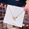 Titanium Steel Women's Color Changing Planet Necklace With Geometric Design And Diamond Treatment