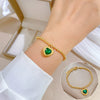 Titanium Steel Women's Constellation Gold Inlaid Bracelet