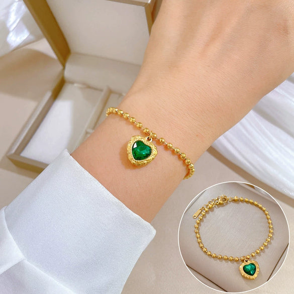 Titanium Steel Women's Constellation Gold Inlaid Bracelet