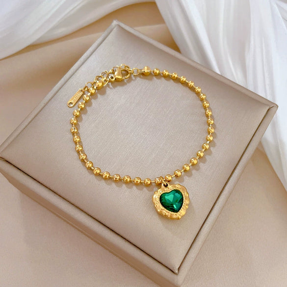 Titanium Steel Women's Constellation Gold Inlaid Bracelet