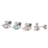 Titanium Steel Women's Earring With Geometric Pattern And Electroplating Process