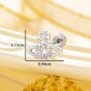 Titanium Steel Women's Earring With Geometric Pattern And Electroplating Process