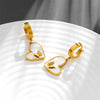 Titanium Steel Women's Earrings Cartoon Style Geometric Pattern Vacuum Electroplated In Furnace