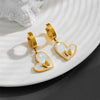 Titanium Steel Women's Earrings Cartoon Style Geometric Pattern Vacuum Electroplated In Furnace