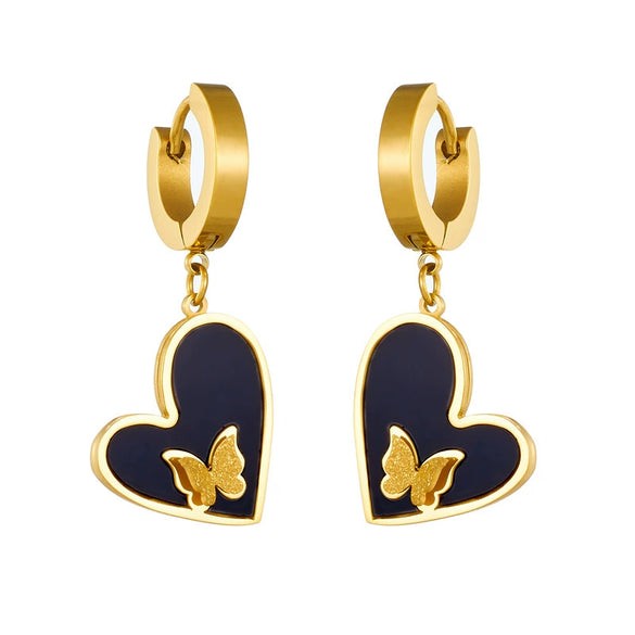 Titanium Steel Women's Earrings Cartoon Style Geometric Pattern Vacuum Electroplated In Furnace