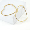 316L Stainless Steel Women's Earrings Electroplated Polished Round Wire Heart Style