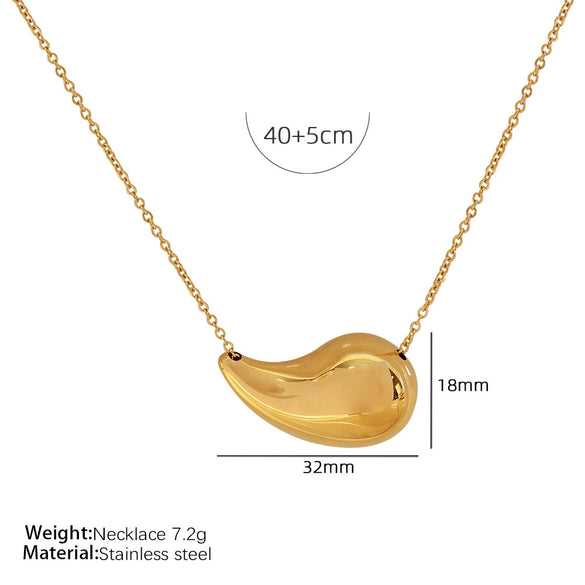316L Stainless Steel Women's Earrings With Love Bell And Water Drop Pattern Electroplating Design High Sense Style