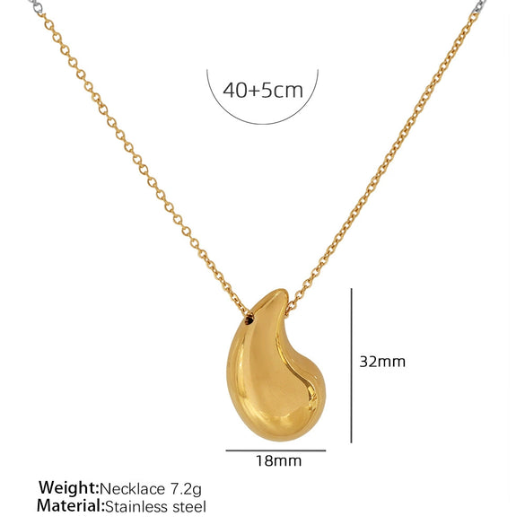316L Stainless Steel Women's Earrings With Love Bell And Water Drop Pattern Electroplating Design High Sense Style