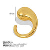 316L Stainless Steel Women's Earrings With Love Bell And Water Drop Pattern Electroplating Design High Sense Style