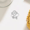 Titanium Steel Women's Fashion Versatile Laser Fourleaf Flower Set With Necklace Bracelet Earrings And Electroplating