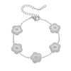 Titanium Steel Women's Five Leaf Clover Jewelry Set With Necklace Earrings And Bracelet