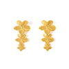 Titanium Steel Women's Flower Pendant Earrings Electroplated Simple Design