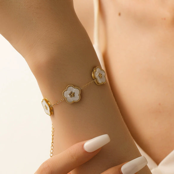 Titanium Steel Women's Fruit Pattern Bracelet