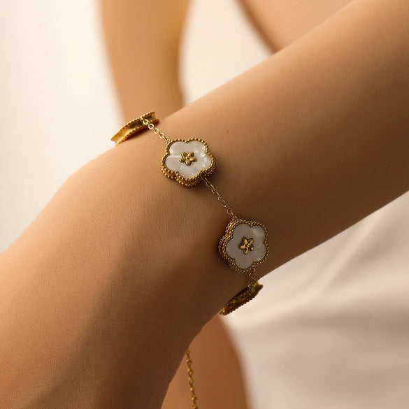 Titanium Steel Women's Fruit Pattern Bracelet