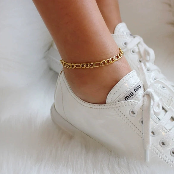Titanium Steel Women's Geometric Anklet