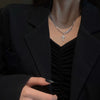 Titanium Steel Women's Geometric Cross Mirror Polished Necklace