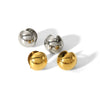 Titanium Steel Women's Geometric Electroplated Ball Earrings