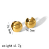 Titanium Steel Women's Geometric Electroplated Ball Earrings