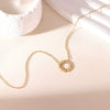Titanium Steel Women's Geometric Simple Design Electroplated O Word Chain Necklace
