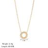 Titanium Steel Women's Geometric Simple Design Electroplated O Word Chain Necklace