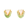 Titanium Steel Women's Geometric Ushaped Electroplated Acrylic Earrings