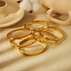 Titanium Steel Women's Gold Plated Geometric Fashion Bracelet