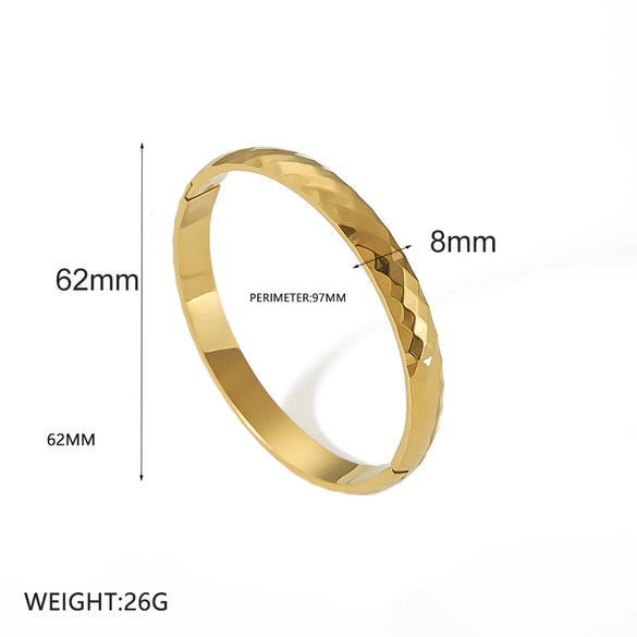 Titanium Steel Women's Gold Plated Geometric Fashion Bracelet